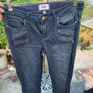 NWOT PAIGE ZIPPER DETAIL SKINNY JEANS